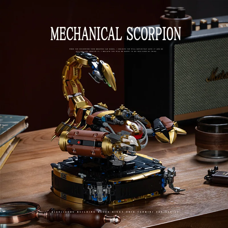 Image 3: Puzzle 3D, jouets modèles d'assemblage faits à la main, Scorpion mécanique, ornements de modèles de conception de liaison, cadeaux, XT120