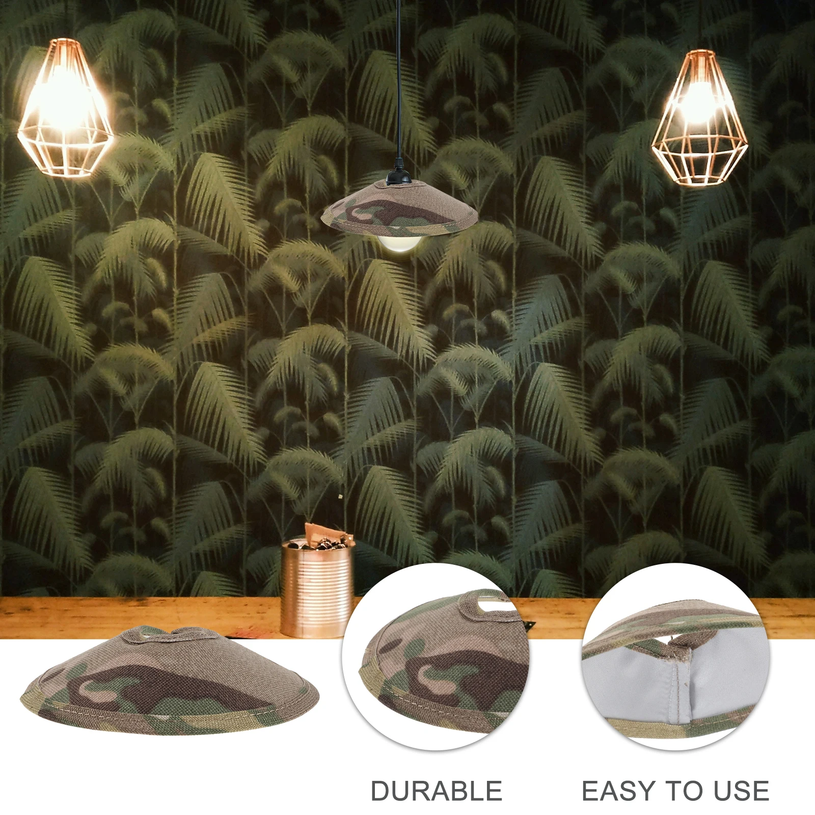 

1pcs Canvas Lamp Shade For Camping Lightweight Portable Outdoor Travel Lamp Cover Replacement Tent Light Accessory Hanging