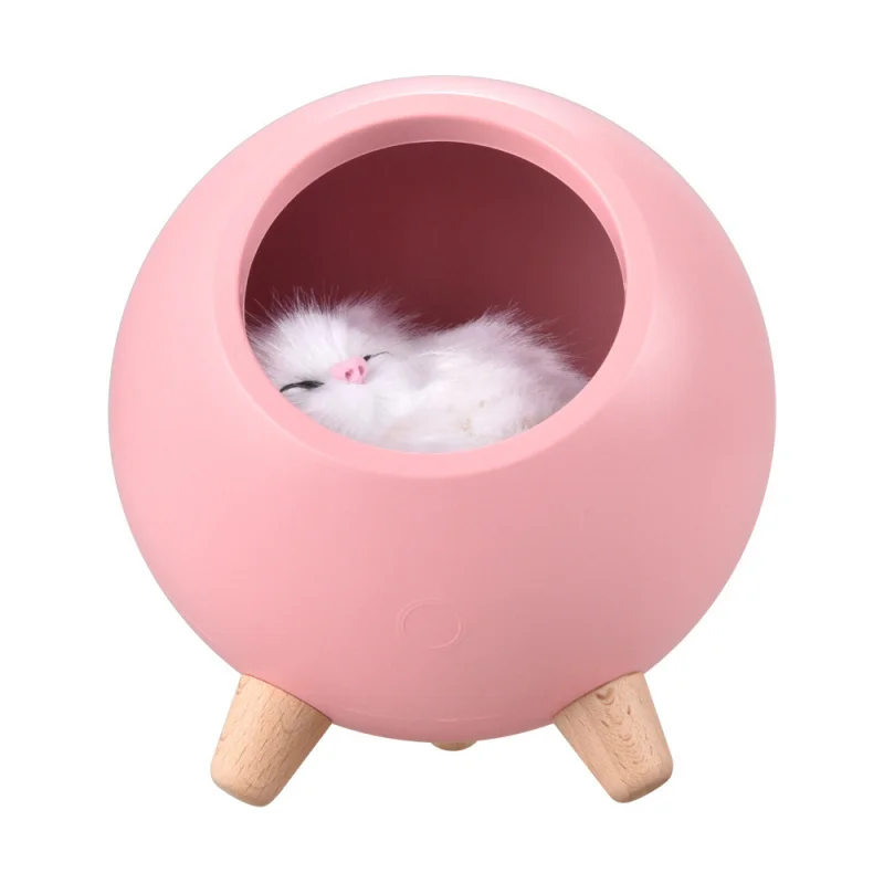 Petit haut-parleur Bluetooth sans fil créatif, petite lampe de nuit, décoration de chambre, chevet, cadeau d'anniversaire, protection des yeux, Ambie