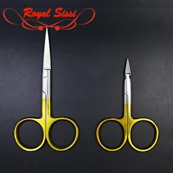 Hot 1pcs hard&super sharp fly tying scissors with arrow point or long heavy straight blade fly fishing tools for precise cutting
