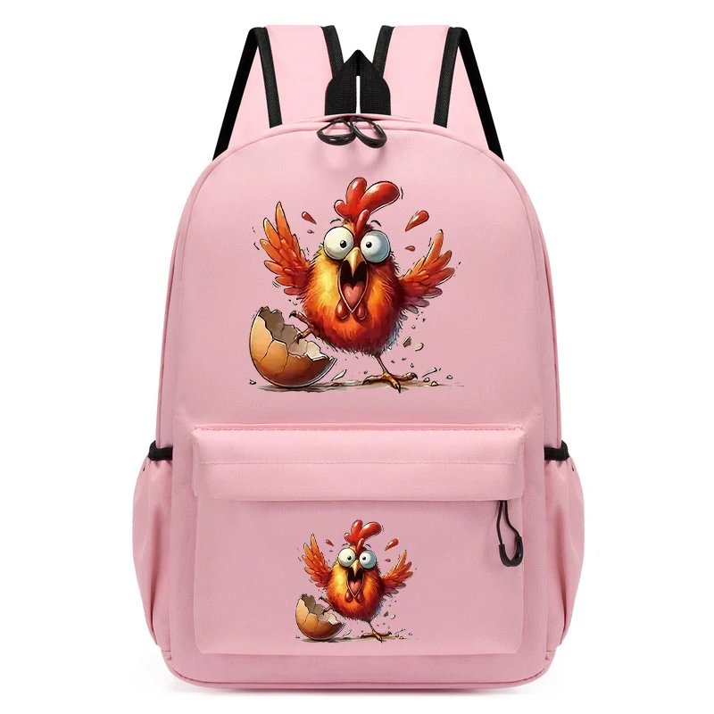 

NEW Fashion Kids Backpack Children Bagpack Kindergarten School Bags Watercolor Chicken Print Bookbags Student School Backpacks