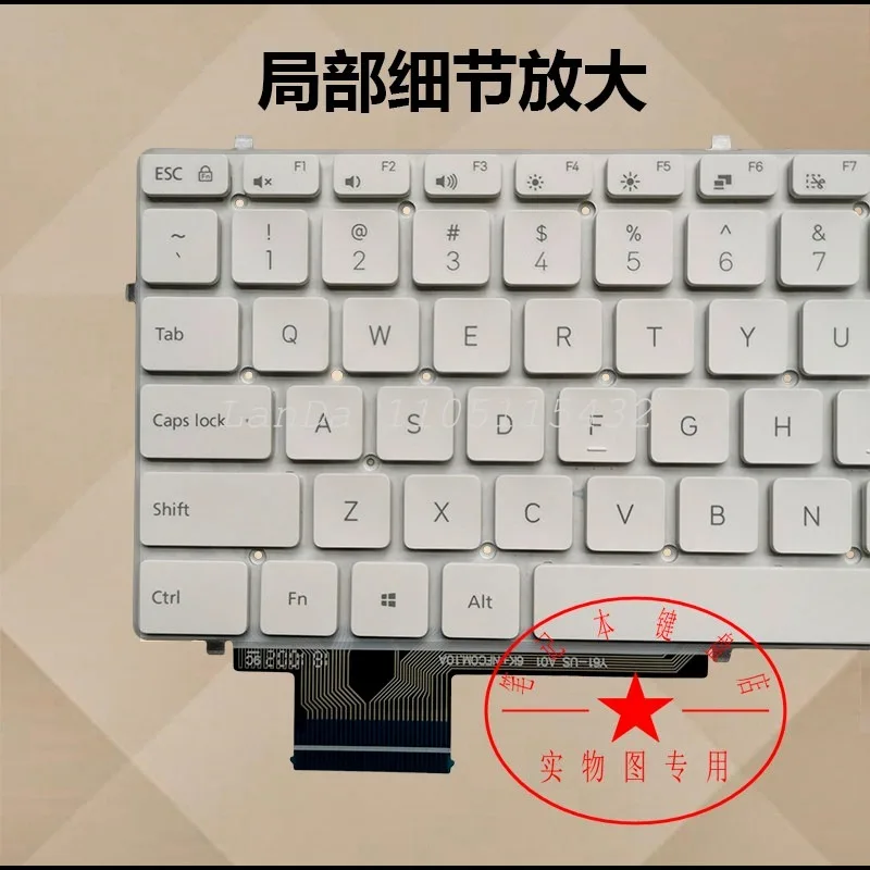 Laptop Replacement Keyboard Durable Ergonomic Design Full-size Layout Responsive Keys Wear-resistant Keycaps Compatible with Mul