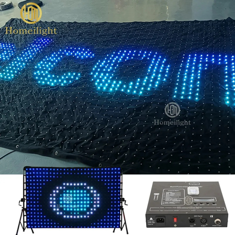 2*3m RGB Led Video Curtain Stage Decoration Wall Backdrop For Nightclubs DJ Shows Weddings And Disco Galas