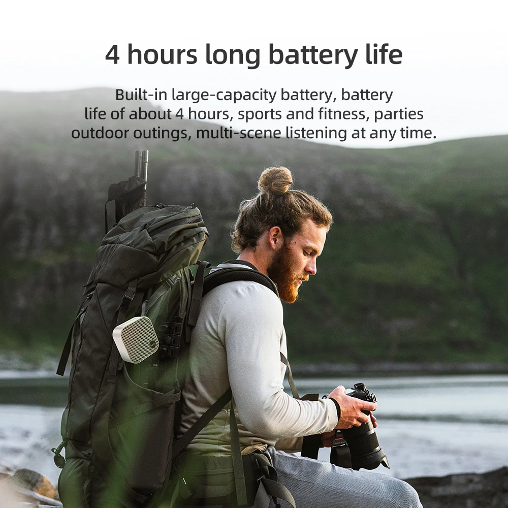 HOCO HC22 Bluetooth Sports Wireless Speaker Mini Music Player Mini Portable Desktop Speaker With Lanyard For Riding TF Card - Image 2