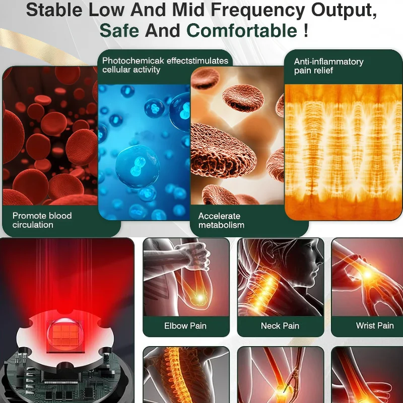 

2025 НОВАЯ лазерная терапия низкого уровня, холодный лазер красного света 650 нм 808 нм для оборудования для облегчения боли при артрите