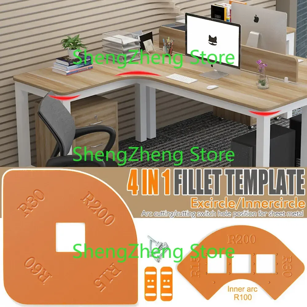 Woodworking Router Corner Radius Templates Jig R200 R5 R10 R15 R20 R25 R30 R35 R40 Arc Angle Corner Template Woodworking Tool