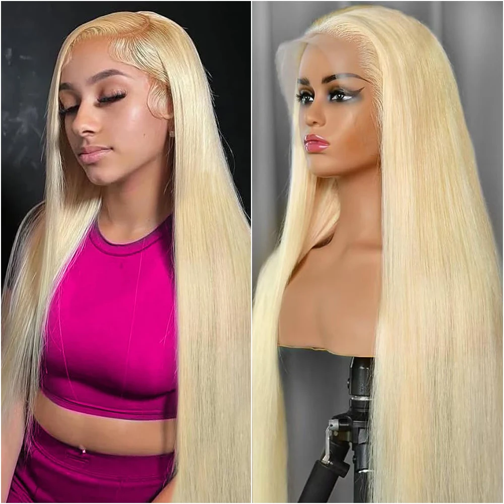 

30-40 дюймов, 200% плотность, парики с кружевной вставкой 13x4, идеально прямые, 13x6, цвет медовый блонд 613, парики из натуральных человеческих волос с кружевной вставкой для женщин