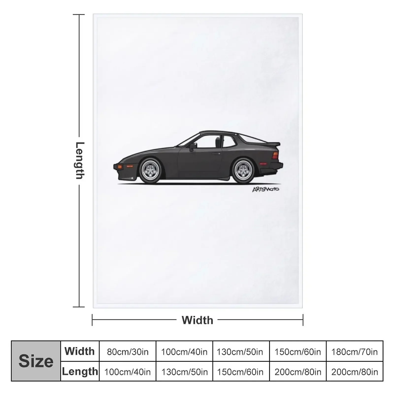 Black 1986 P 944 951 Turbo US spec Throw Blanket cosplay anime Tourist Moving Thin Soft Plaid Blankets