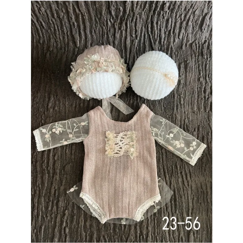 NEW Children Photography Styling 3 Pieces Set Newborn Lace Romper for Photoshoot Baby Photography Outfit Infant Picture Props