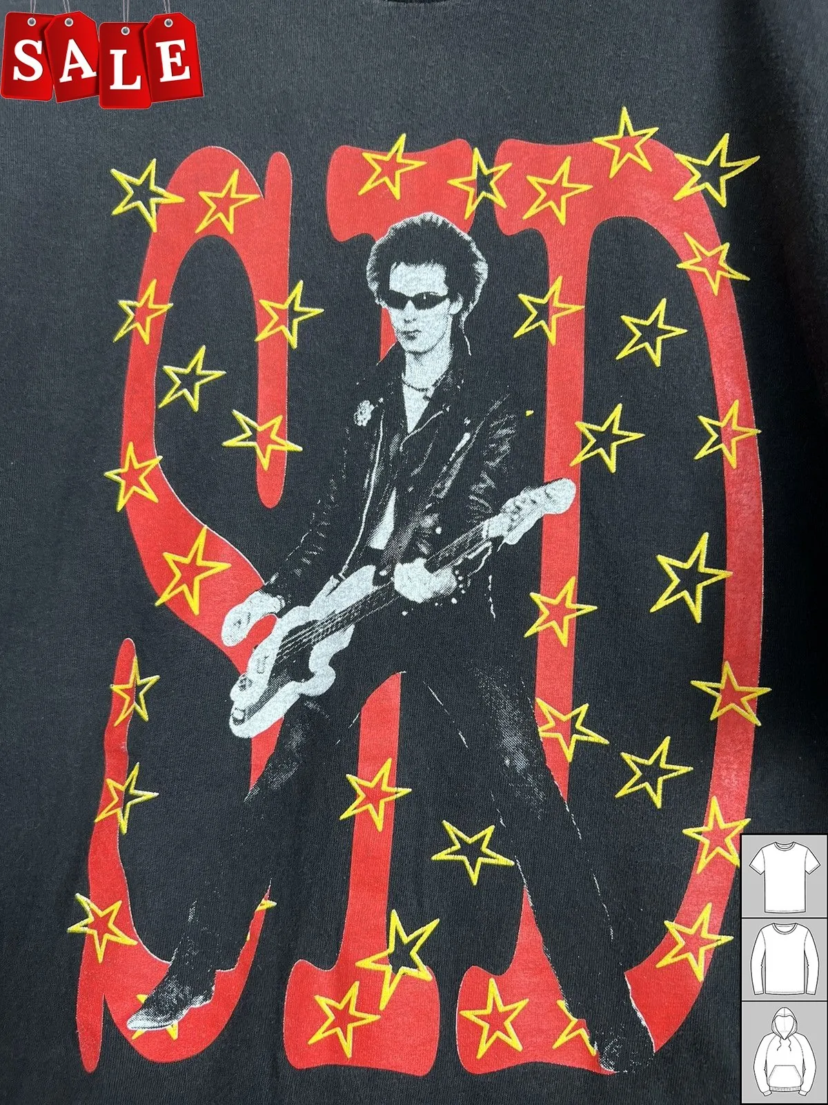 New Rare Sid Vicious Sex Pistols Band Gift For Fans Black All Size Tee JM142
