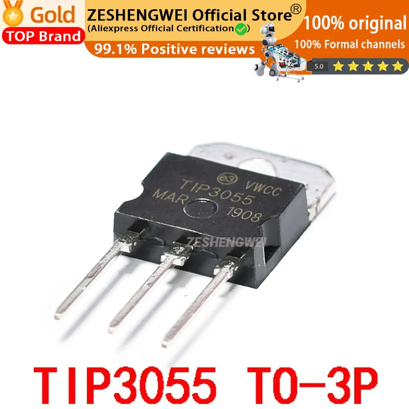 ZESHENGWEI-transistor TIP3055 3055 a 247, nuevo y original, 5 unidades por lote