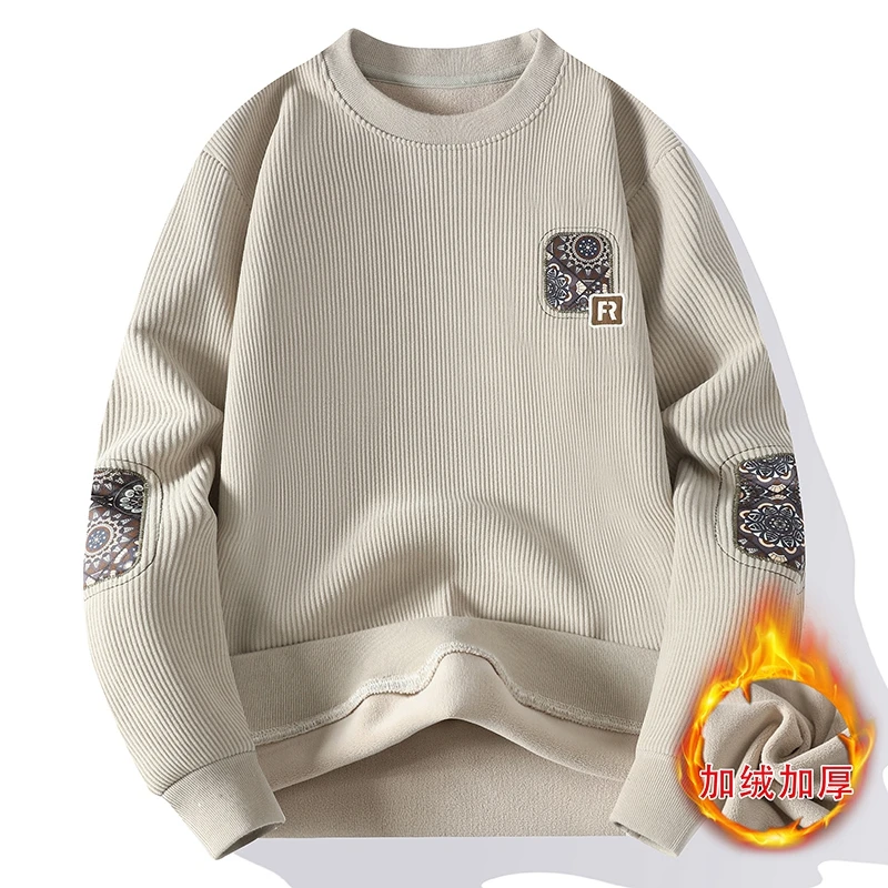 Men's Streetwear Casual Knit Sweater Pullover Men's Jumper Men Clothing Spring Autumn Fashion Male Sweat-shirt Solid Color