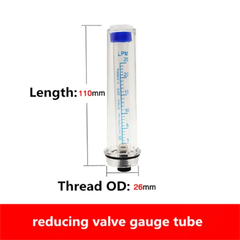 1PC Carbon Dioxide Meter Flow Gauge Argon Gas Meter Ar Accessories CO2 Flow Tube Floating Bead Pressure Reducing Valve Air Outle