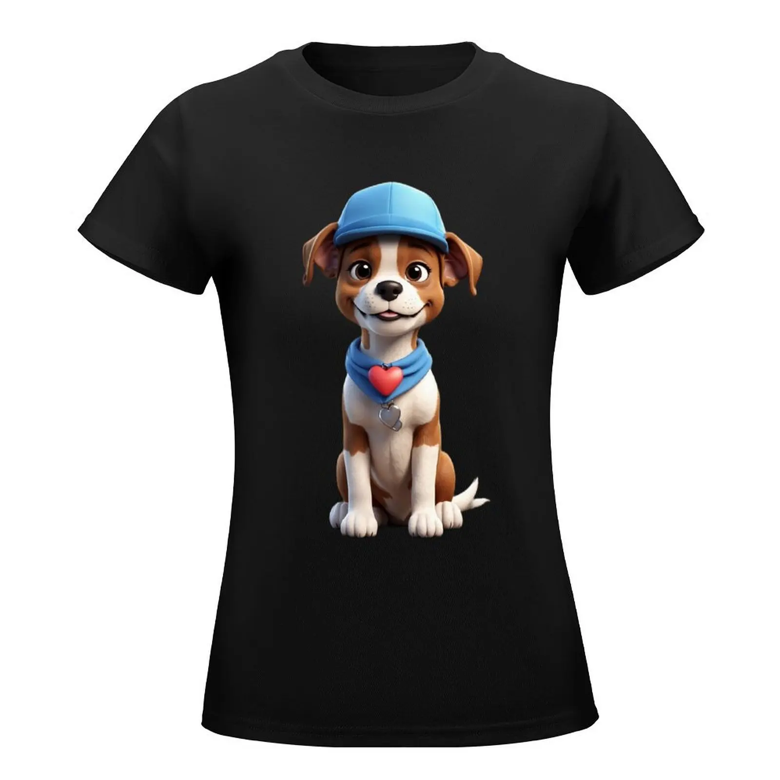 Cute dog Boxer in cinematic render T-Shirt female kawaii clothes funny t shirts for Women