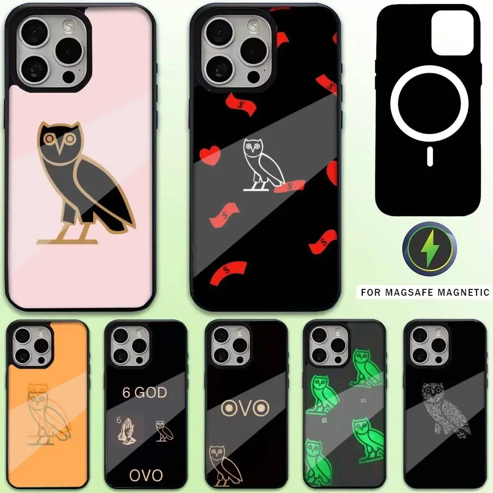 

D-Drake O-OvO OWL Phone Case For iPhone17,16,15,14,13,12,11 Plus,Pro Max Magnetic For Magsafe Wireless Charging