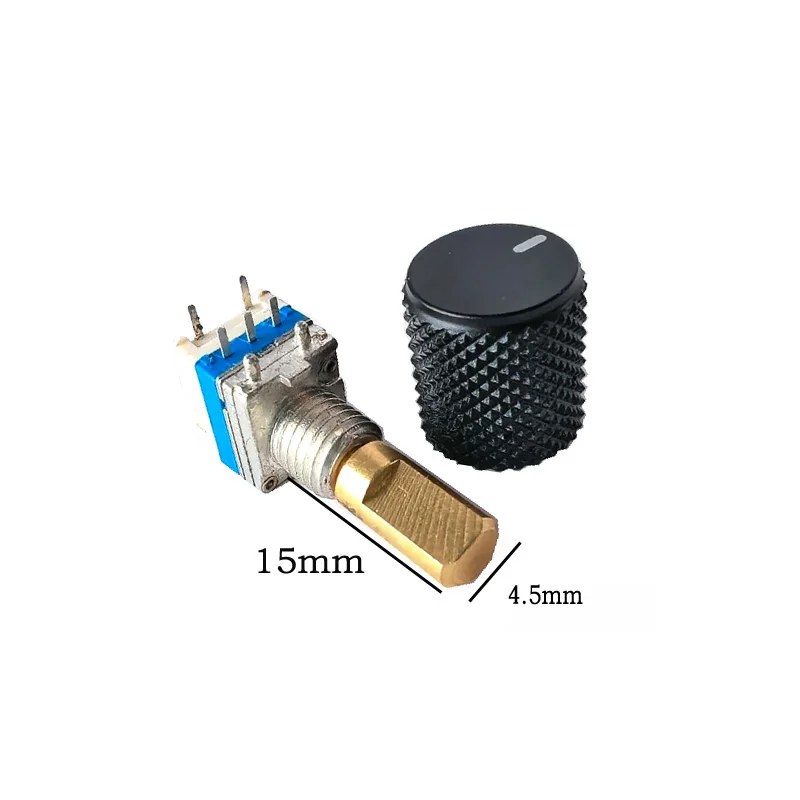 1set 20 pulse channel Encoder Type 08 Rotary Volume Potentiometer With Switch intercom  switch 15 half shaft