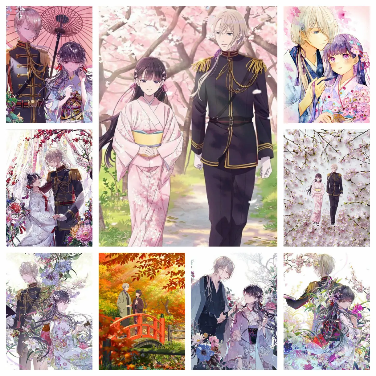 Meine glückliche Ehe Anime Diamant Malerei Kunst Miyo Saimori und Kiyoka Kudou Cartoon Liebhaber Mosaik Kreuzstich Diy Geschenk Home Decor