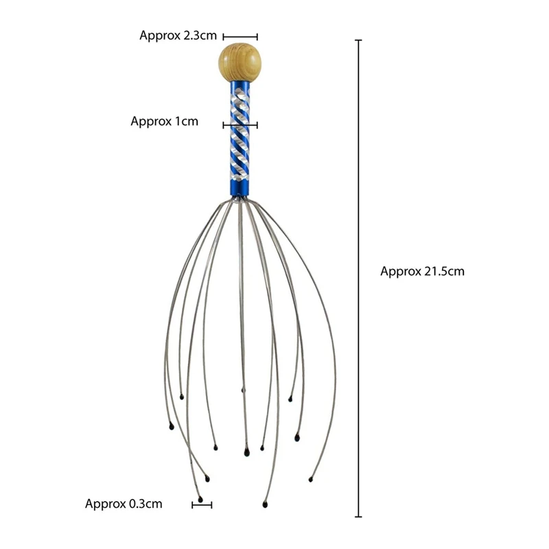Masajeador de cabeza de araña, masajeador para terapia de relajación y alivio del estrés