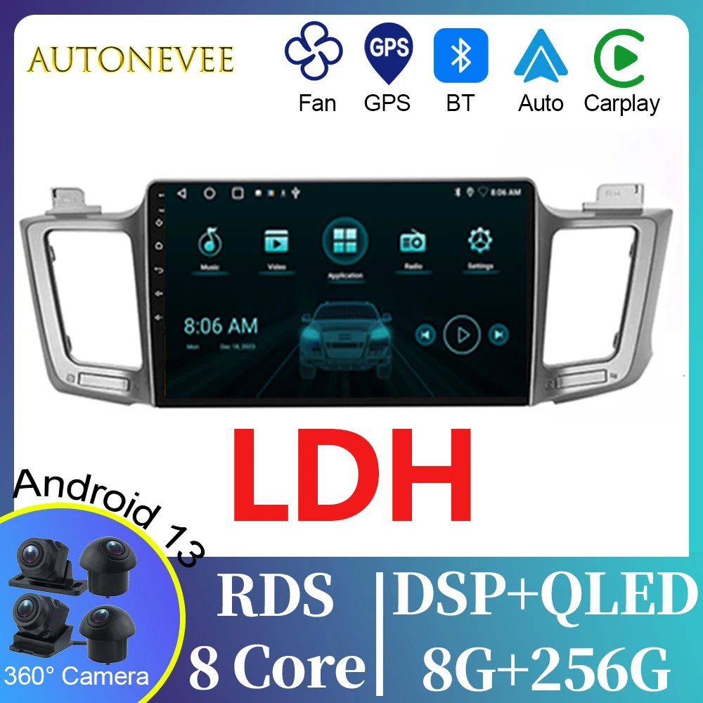 

7862 For Toyota RAV4 4 XA40 5 XA50 2012 - 2018 Android Auto Car Radio Multimedia Video Player GPS Navigation Carplay No 2Din DVD