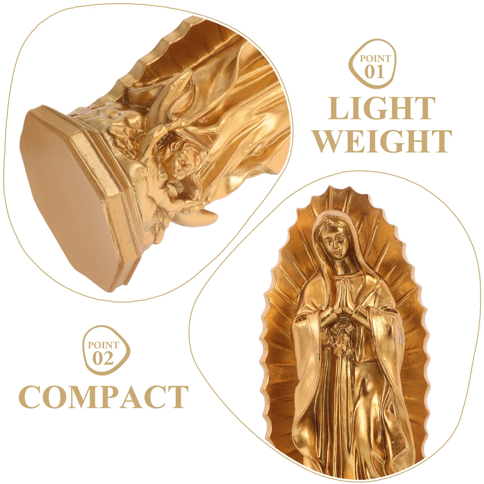 تمثال مريم العذراء من الراتنج ديكور داخلي وخارجي شخصية الأم المباركة لرف المكتب فكرة هدية عيد الميلاد الروحية