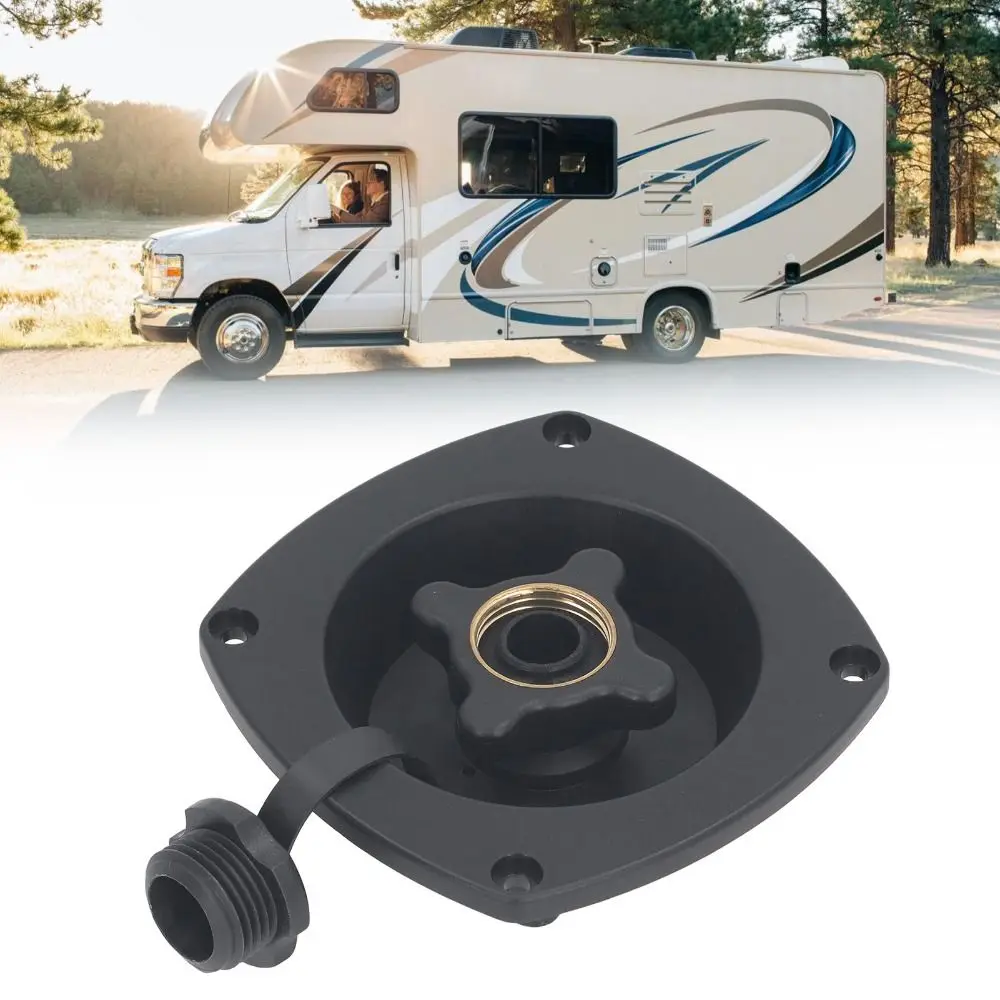 Reduce Pressure White Wall Mount Filler Regulator Black Built in Valve Fresh Water Injection Port Water Stop Valve Camper