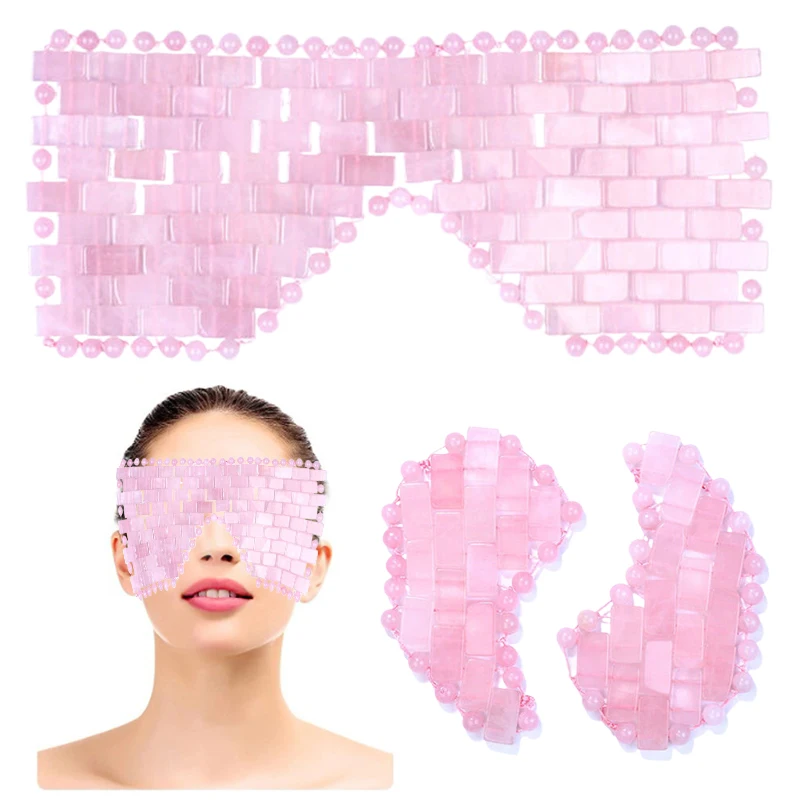 

Массажер для глаз из натурального нефрита Охлаждающая нефритовая маска для глаз Расслабляющий массажер для глаз Маска для сна Инструменты Маска для ухода Камень для лица Сон