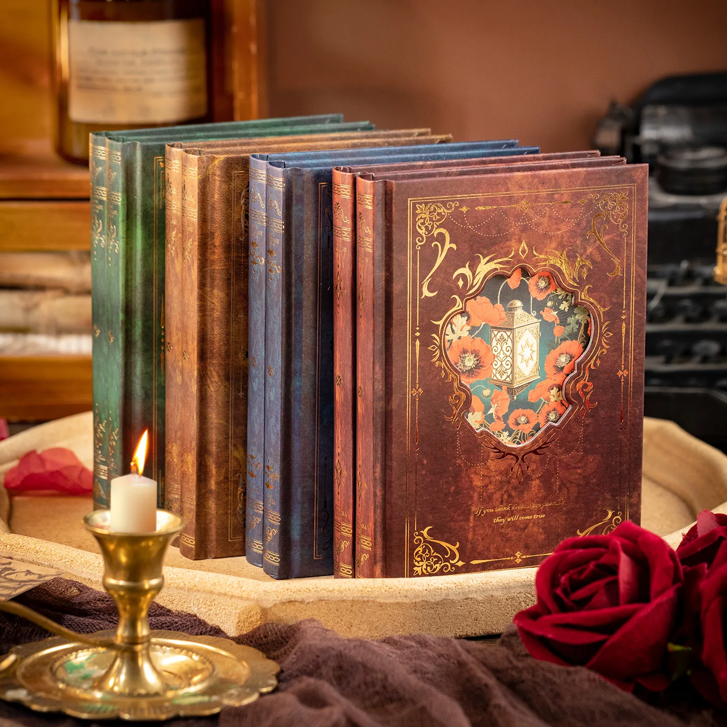 

Century Hymn Series Vintage Lace Plant Flower Border Landscape Notebook Creative DIY Journal Material Collage Stationery