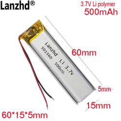 501560 500mAh 3.7V lithium battery For Recorder Moisturizer beauty instrument 451860 501562 501570 551560