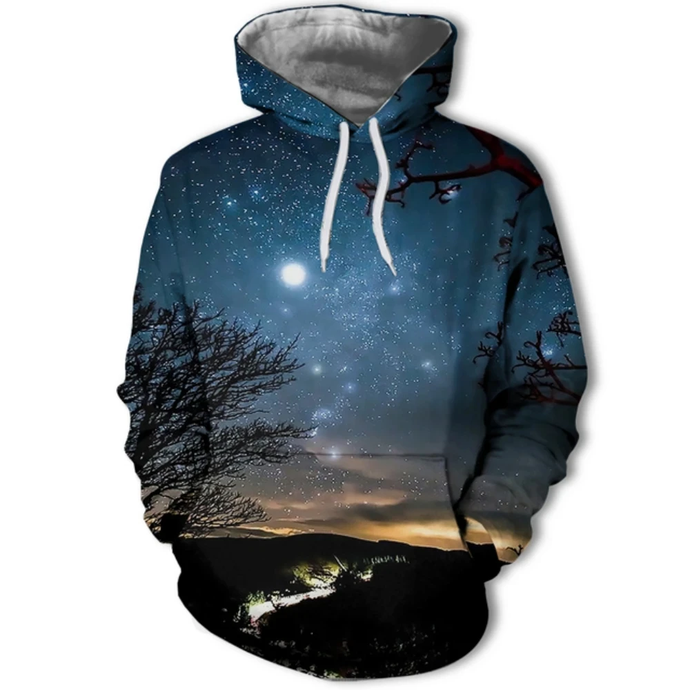 Space Galaxy Sweatshirt Men 3D Print Hoodie Men Women Loose Hoodie Vintage Kids Hoodie Long Sleeve Coat Purple Nebula Clothing