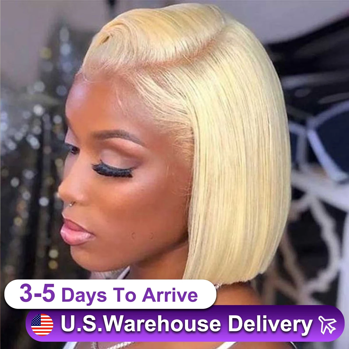 613 Honey Blonde Brazilian Straight Bob Wig Full Lace Front Human Hair Wigs For Women Glueless HD Lace Frontal Wig Wholesale