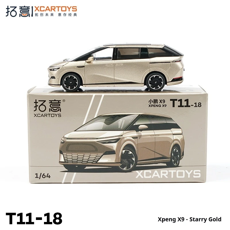 XCARTOYS Model Samochodu ze Stopu Metali w Skali 1/64, Złoty Starburst, Model Pojazdu Kolekcjonerskiego, Bez Sterowania Radiowego