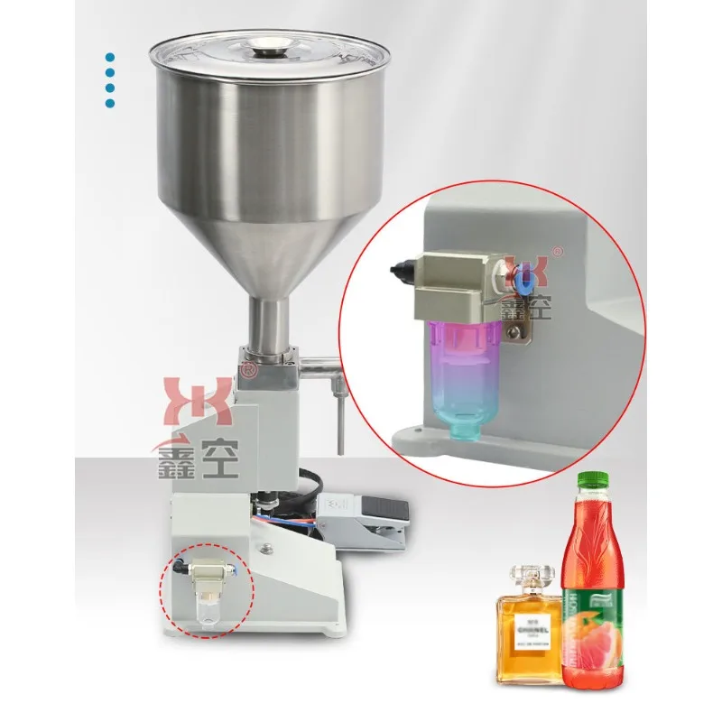 

Small pneumatic hand pressure filling machine paste honey canning machine