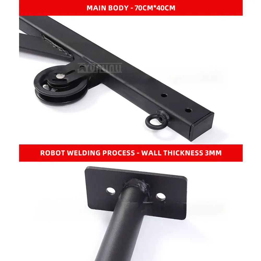 Double-pole wall-mounted gantry comprehensive training device, pull-bar fitness equipment, weight training barbell