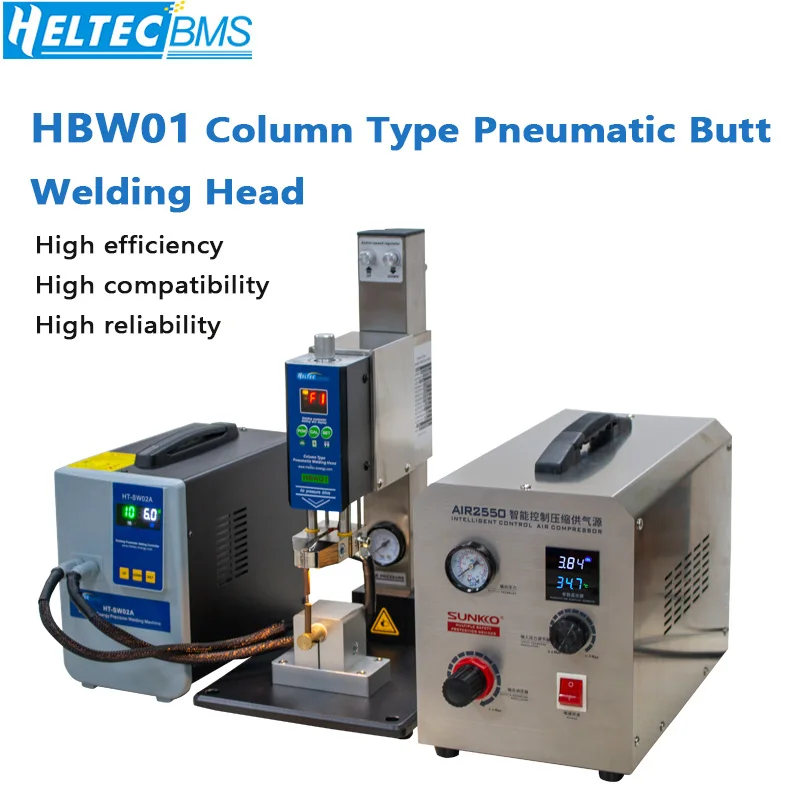 

Heltec 21KW 36KW 42KW HBW01 Pneumatic Column Welding Head-Butt Welding With air compressor for 01A/02A/02H spot welder