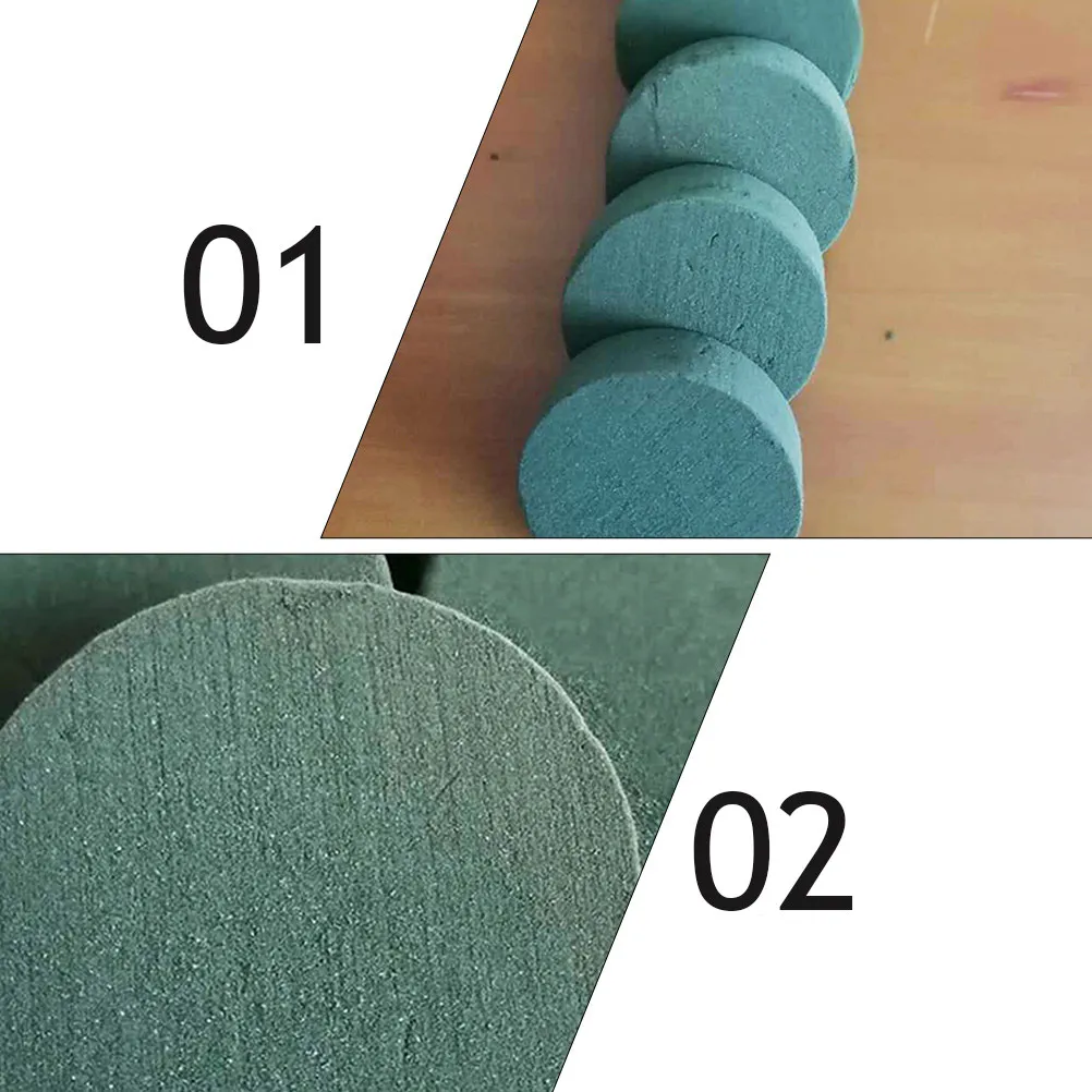 6Pcs Round Flower Mud for Floral Arrangement Strong Water Absorption Eco Friendly Odorless Floral Base Flower Arrangement