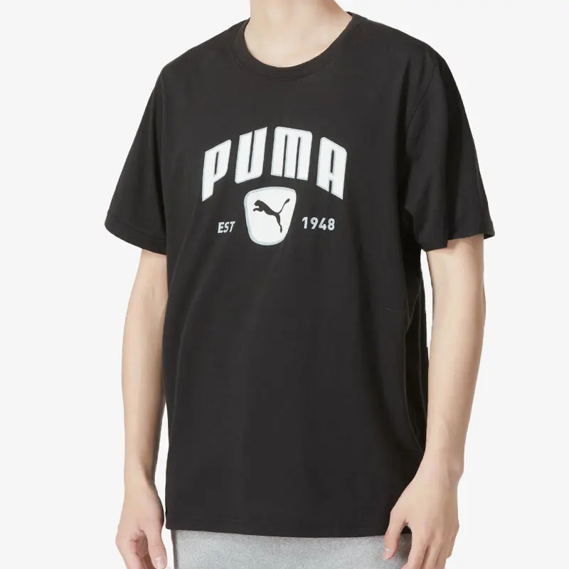 PUMA أصلي لصيف 2023 للرجال للتدريب على اللياقة البدنية وأكمام قصيرة 523743-01