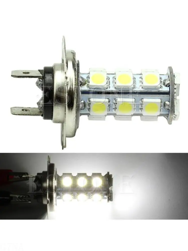 

DC12V H7 5050 18 светодиод высокого качества водонепроницаемый светодиодный автомобильный противотуманный фонарь для мотоцикла автомобиля дневного вождения галогенная лампа противотуманная лампа