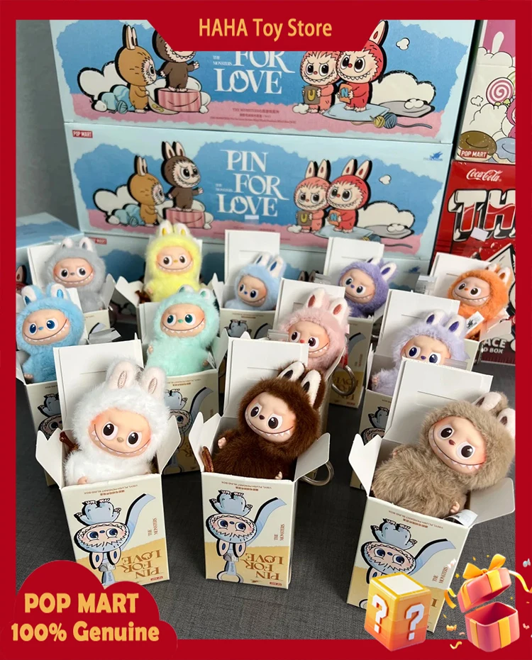 الأصلي البوب مارت الوحوش دبوس لسلسلة الحب صندوق أعمى اللعب Kawaii أنيمي عمل الشكل مفاجأة صندوق دمى الفتيات هدية عيد الميلاد