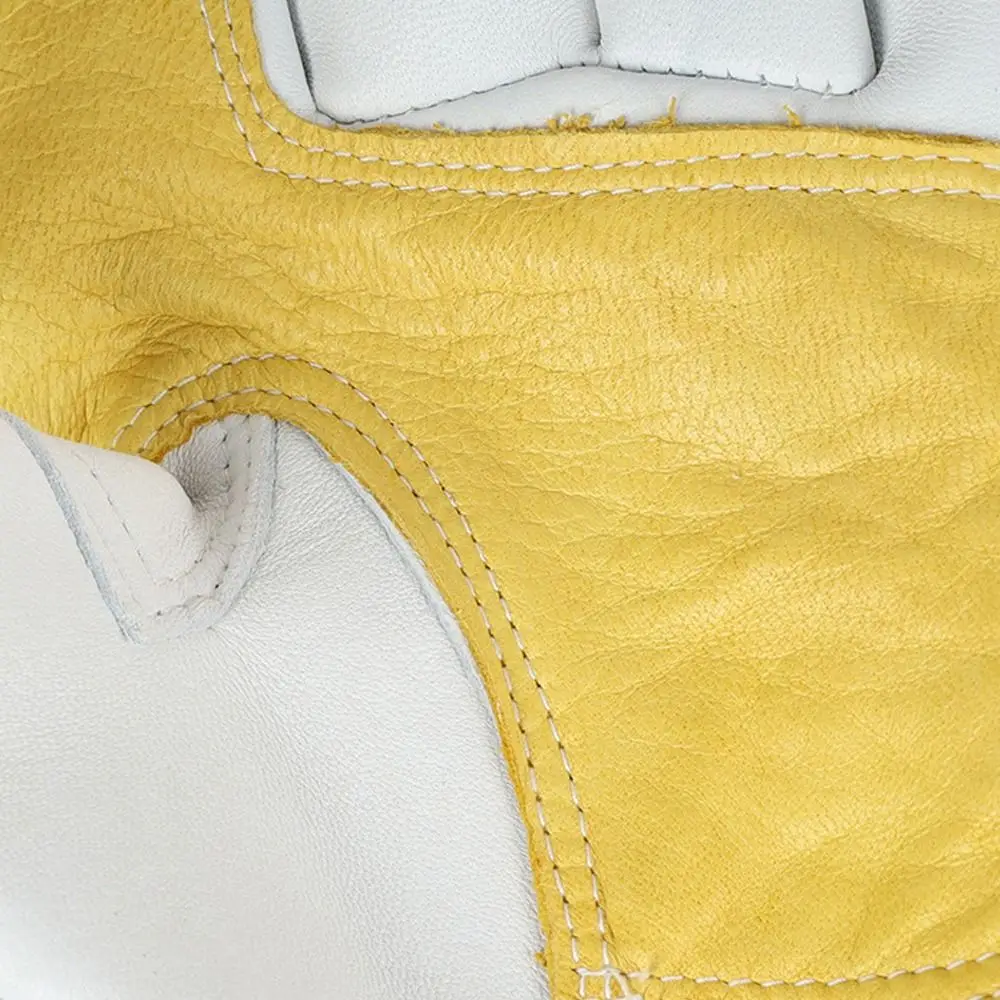 

1 pair Thickened Leather Work Gloves Wear-Resistant Tough Grip Labor Insurance Gloves Breathable Safety Industrial Gloves