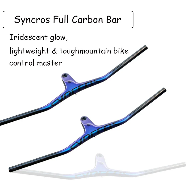 AliExpress NONE Syncros Mtb Integrated Handlebar 28.6mm Carbon Fiber 680-800mm Width Various Length Options for Mountain Bike Components