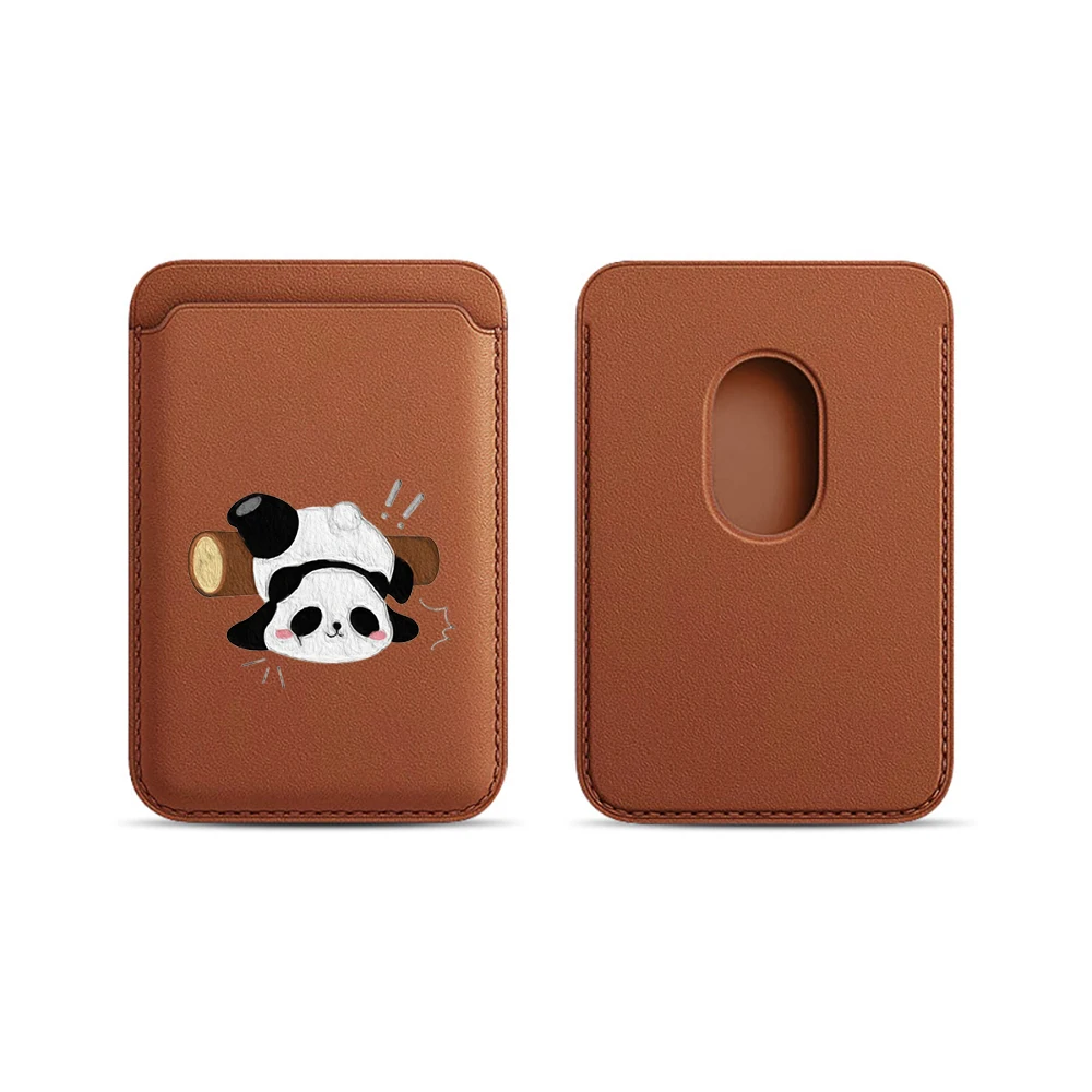 Lustige Panda-Leder-Kartenhülle für Magnetische Hüllen, Geeignet für alle iPhone Magsafe-Karten-Handyhüllen – Detail 19