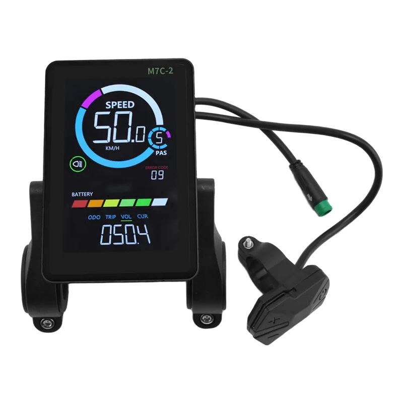 

M7C-2 Electric Bike LCD Display Meter 24V 36V 48V 60V E Scooter LCD Panel With USB UART For Mountain Electric Bike 5PIN Parts-AC