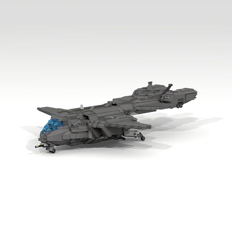 3703PCS MOC Armored Space Dropship Model Interstellar Adventure Exhibit Imaginative Assembly Brick Showcase Collector Toy Gift