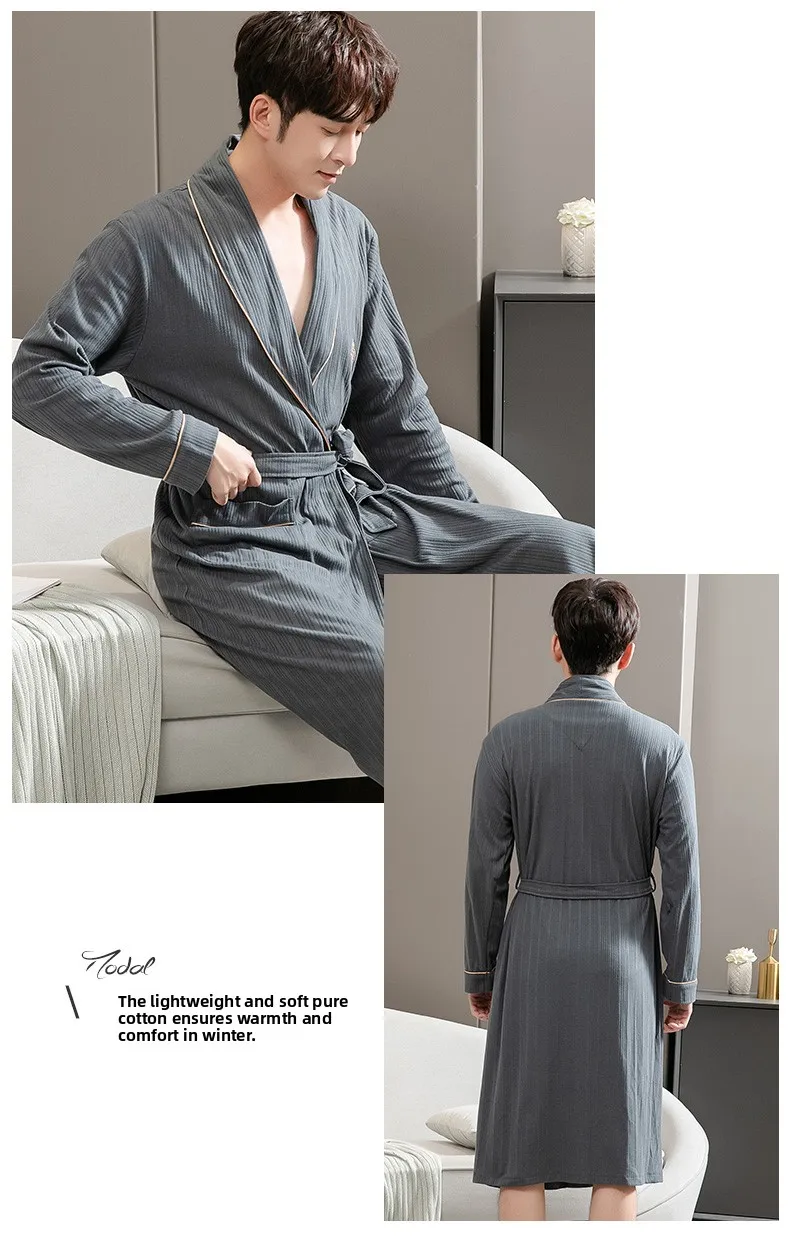 Bata para hombre de manga larga