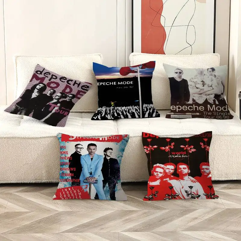 D-Depeche-M-Mode Singer Cushion Cover Inches Farmhouse Decor Home Throw Pillow Covers for Couch Decorations