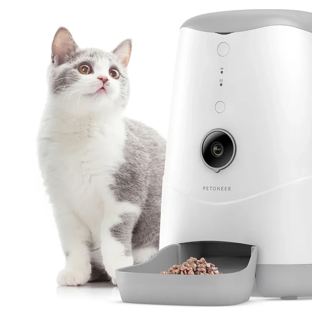 Factory Direct  Smart Auto Pet Feeder with Camera Wifi Connecting App and 120 wide-angle Feeding Nutri Vision Petoneer