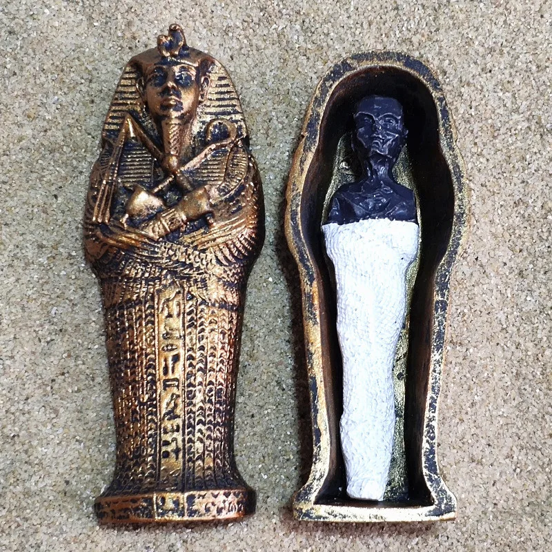 Ancient Egypt Pharaoh Cleopatra Mummy Coffin Khufu Silkstring Psychological Sand Table Accessories Toy Figures Decoration Toys