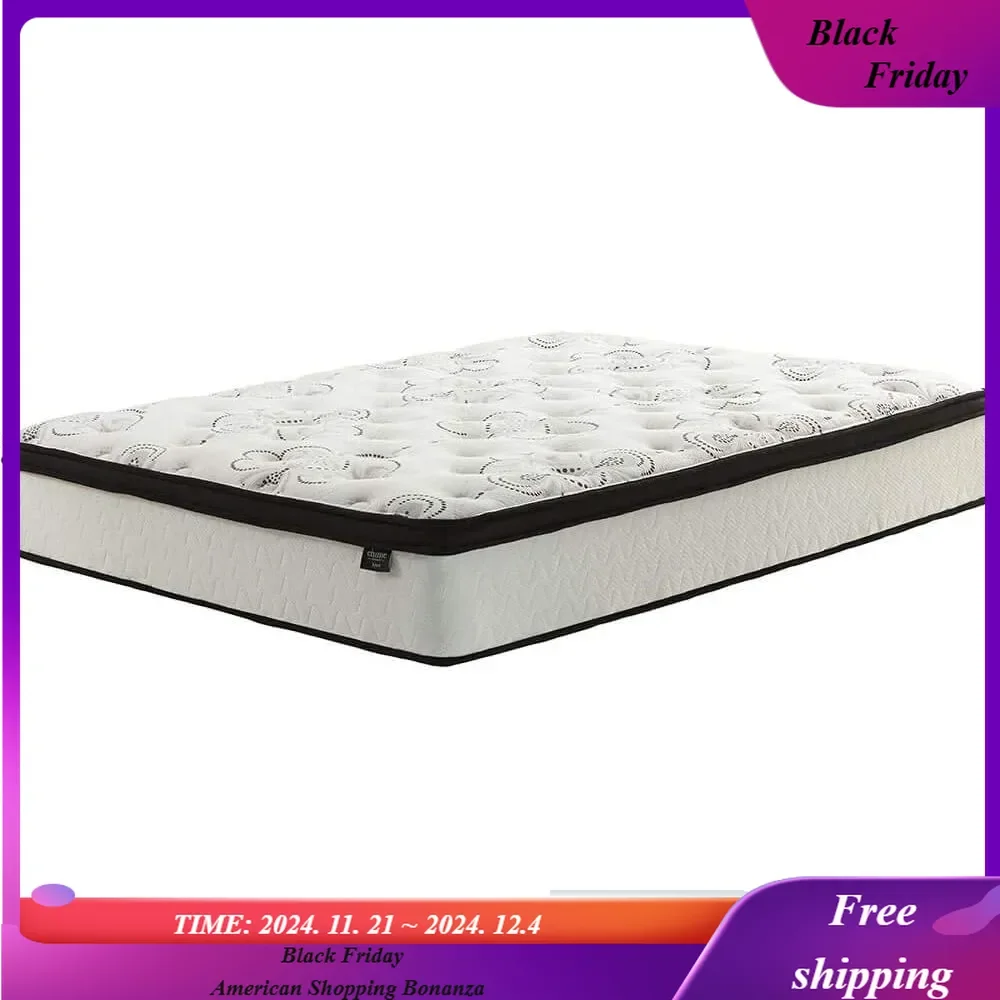 

King Size Chime 12 Inch Medium Firm Hybrid Mattress with Cooling Gel Memory Foam