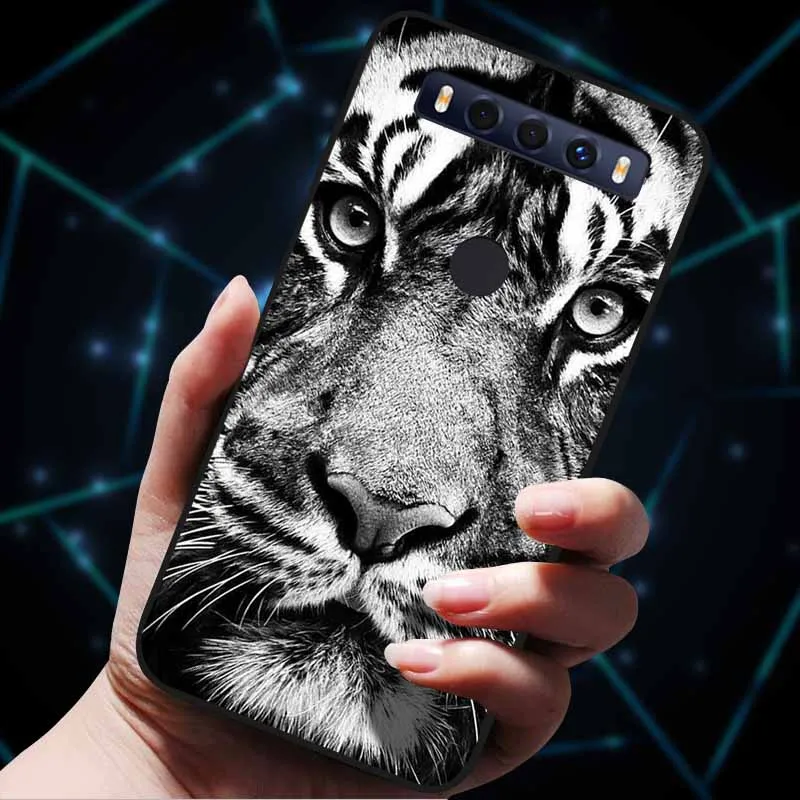 TCL 10 SE/10 L/10 Lite/10Pro Kılıfları 10 5G UW Karikatür Yumuşak TPU Silikon Aslan Kurt Telefon Kılıfı için TCL 10 5G UW Arka Kapak
