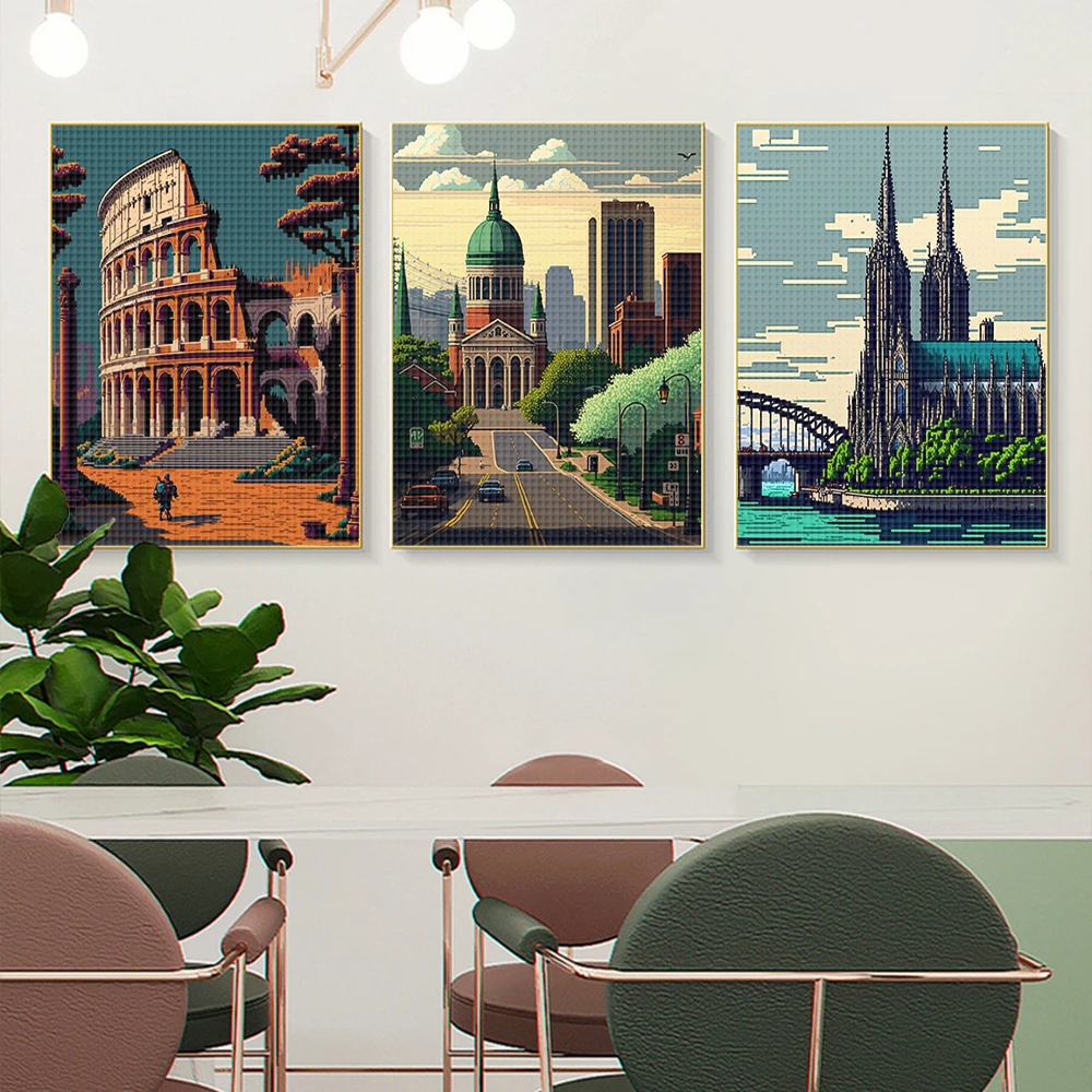 5d Diy ภาพวาดเพชร Urban สถาปัต - Resin Art Tool Kit บทวิจารณ์และราคา